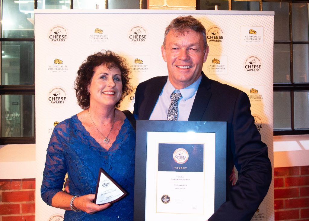 The Cheese Barn family with their NZ Champions of Cheese awards